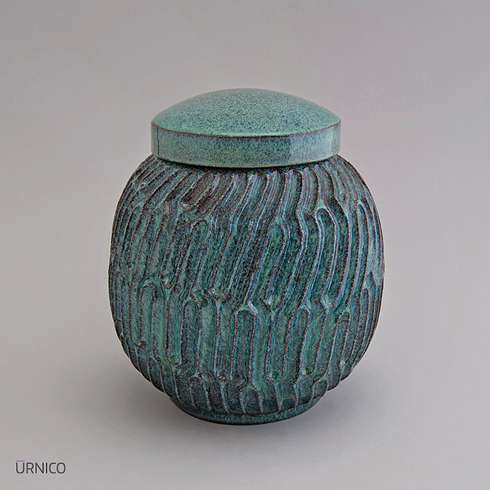 Ceramic Urn Loo 2,8l Turquoise