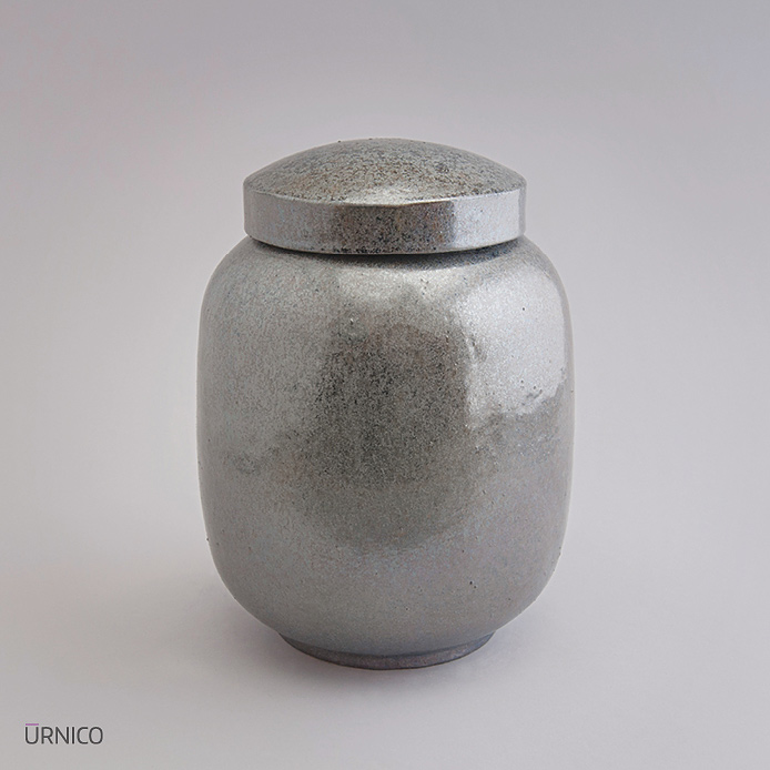 Ceramic Urn Bise 2l Grey Silver