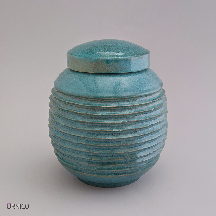 Ceramic Urn Breva 2,8l Turquoise