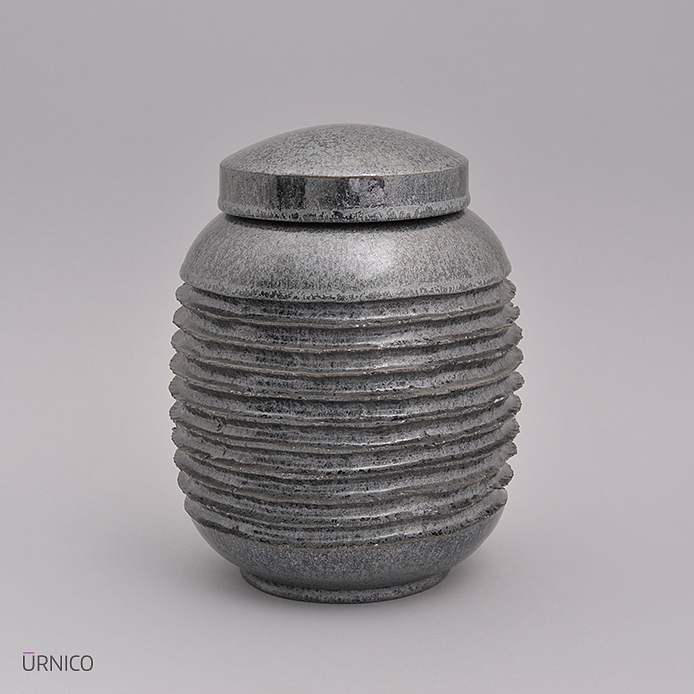 Ceramic Urn Breva 2l Grey Silver