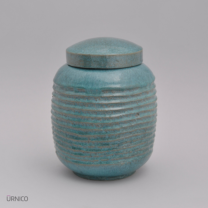Ceramic Urn Breva 2l Turquoise