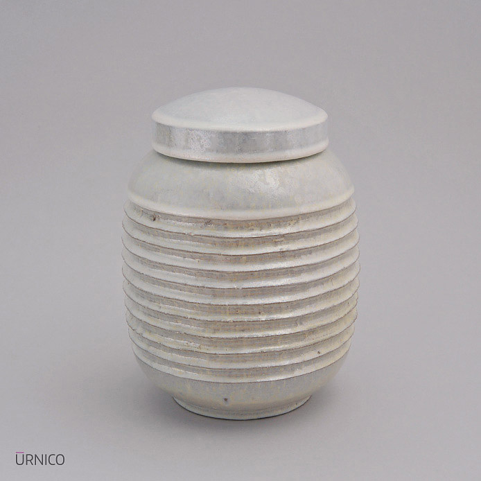 Ceramic Urn Breva 2l White Pearl
