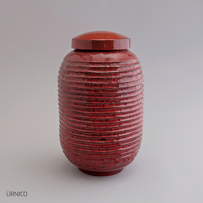 Ceramic Urn Breva 4,5l Red
