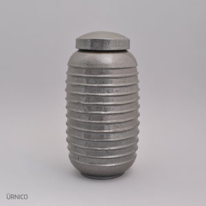 Ceramic Urn Breva Piu 3,8l Grey Silver