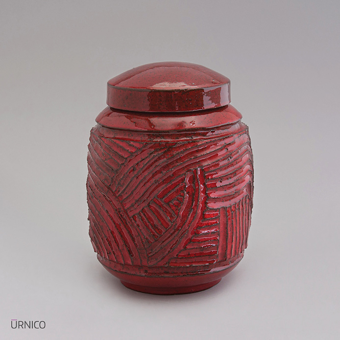 Ceramic Urn Buran 2l Red