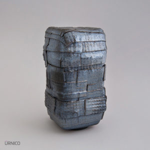 Ceramic Urn Cers Cubo Piu 1,5l Rusty Anthracite