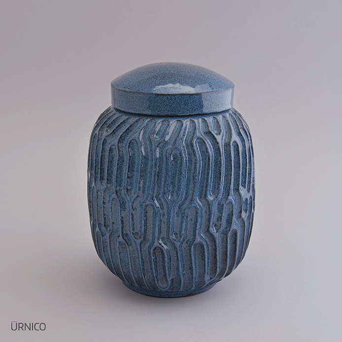 Ceramic Urn Loo 2l Light Blue
