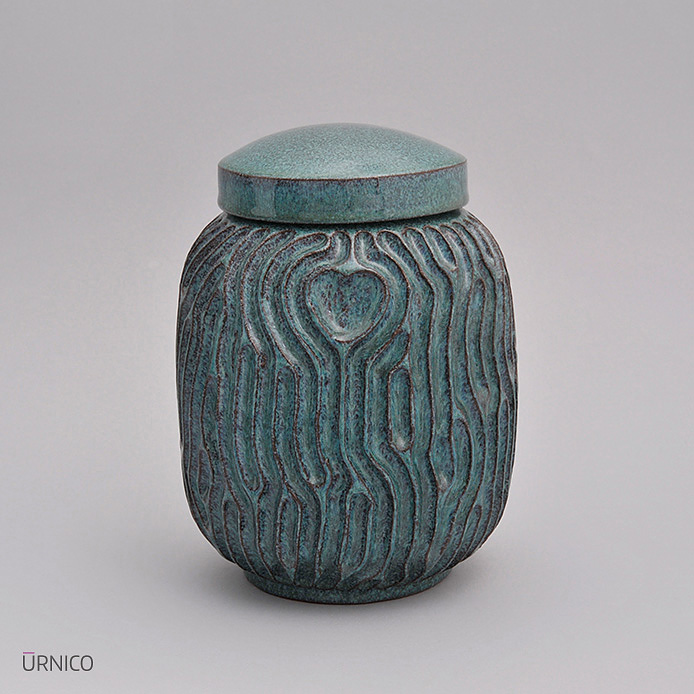 Ceramic Urn Loo 2l Turquoise