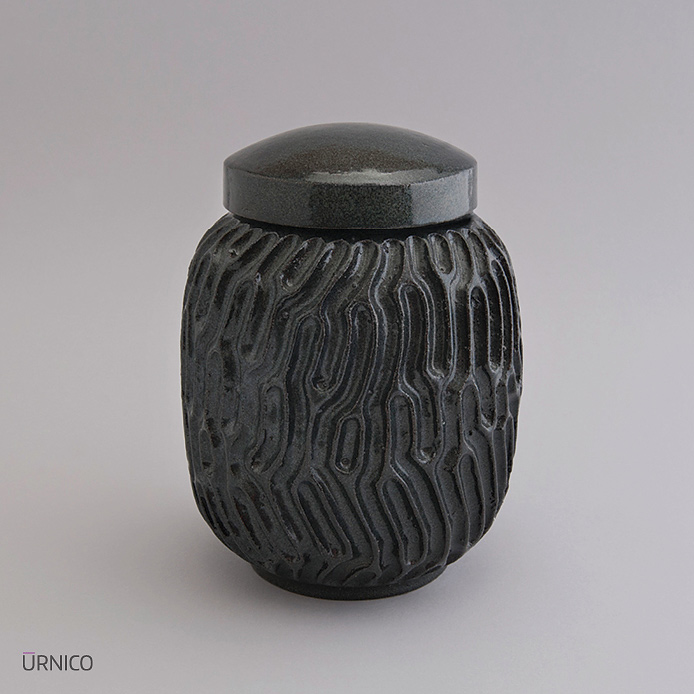 Ceramic Urn Loo 2l Black Star