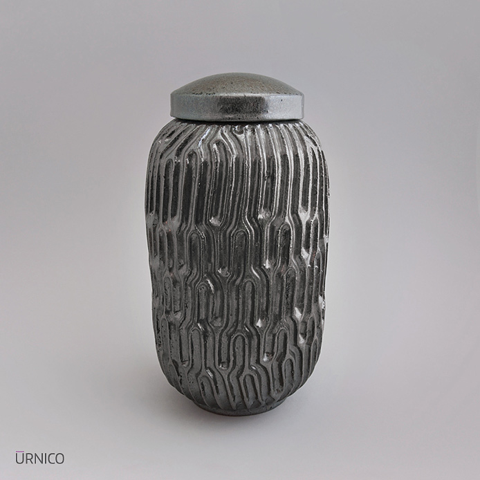 Ceramic Urn Loo 3,8l Grey Silver