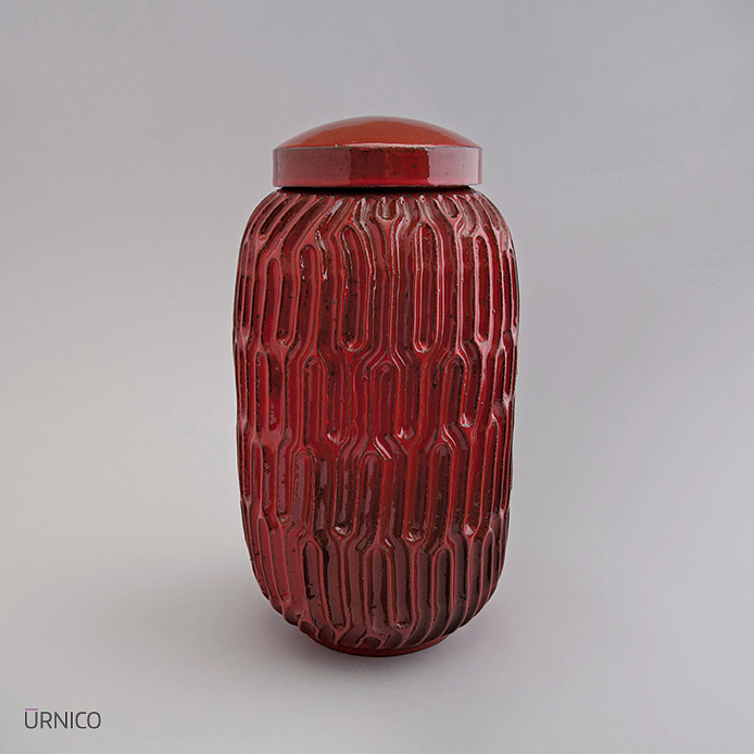 Ceramic Urn Loo 3,8l Red