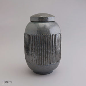 Ceramic Urn Rebat 4,5l Grey Silver